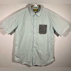 Marsh Wear "Ride the Tide" Men’s Fishing Hunting Outdoor Stretch Shirt Sz Large